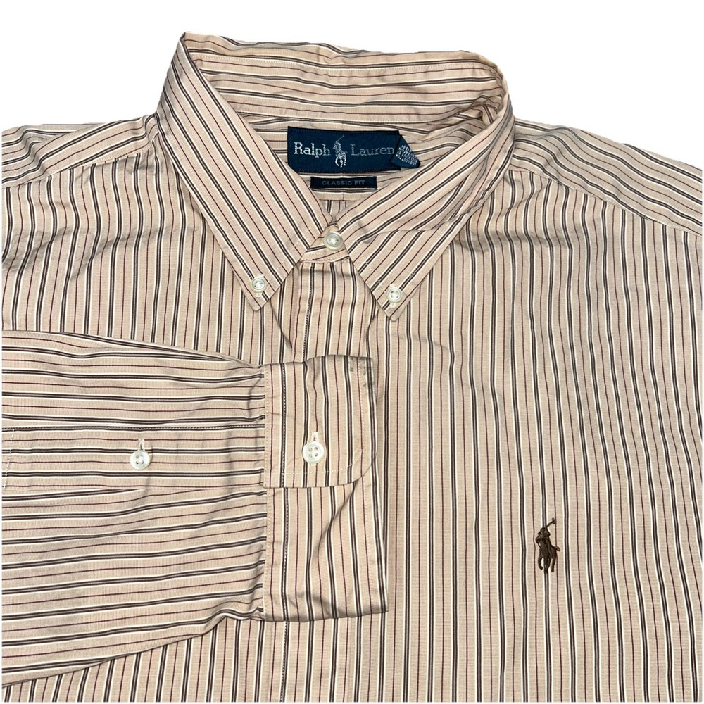 Polo Ralph Lauren Classic Fit Men's XL Button Down Stripe‎ Shirt